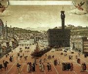 unknow artist Execution of Savonarola on the Piazza della Signoria oil on canvas